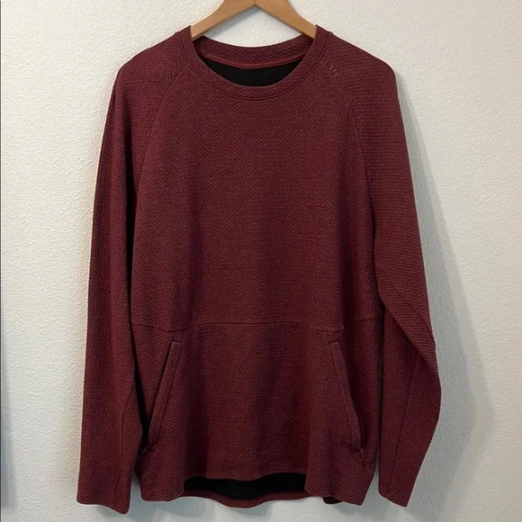 Lululemon Athletica At Ease Red Burgundy Crewneck - Picture 1 of 3
